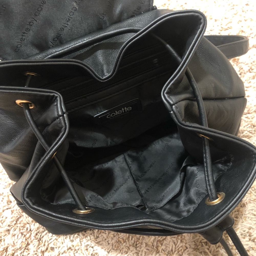 Black with Gold Fashion Backpack - Picture 3 of 7